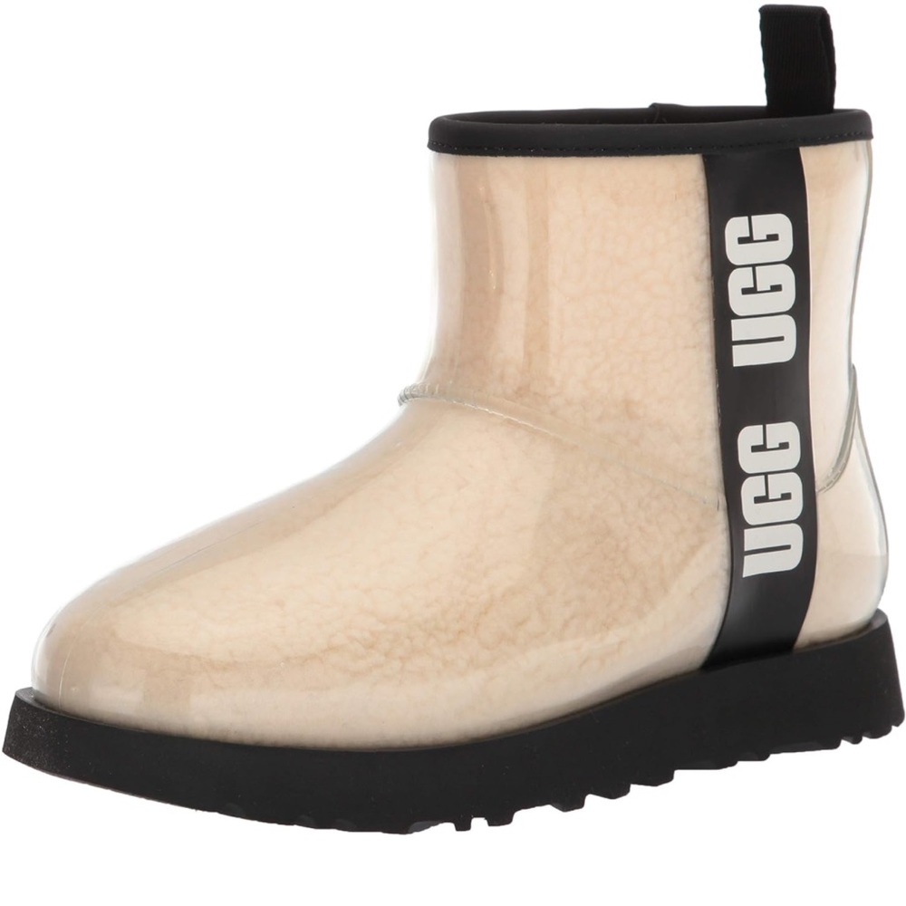 UGG Classic Clear Mini Black Natural Women’s Boots/Sz8 excellent condition!
